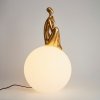 Designerska lampa stołowa dekoracyjna ozdobna kobieca sylwetka złota szklana kula WOMAN ST-6022-C gold Step Into Design